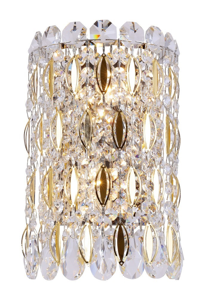 Настенный светильник Crystal Lux Lirica AP2 Chrome/Gold-Transparent в Санкт-Петербурге