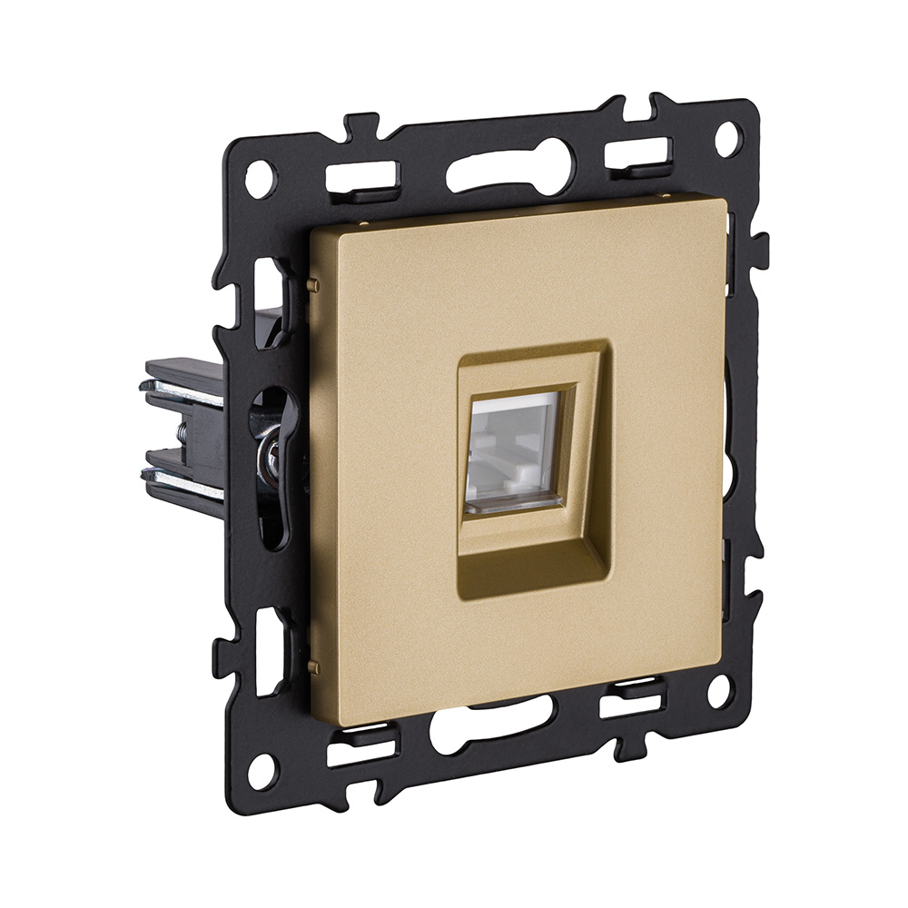 Розетка телефонная RJ11, золотой Kollinger Asthetik AS-019GD в #REGION_NAME_DECLINE_PP#