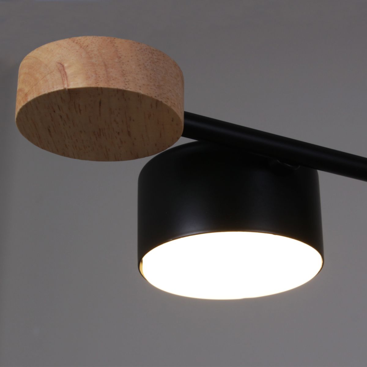 Люстра на штанге Reluce 03751-0.3-10 BK+WOOD GX53 в Санкт-Петербурге