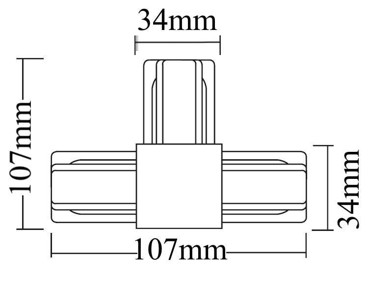 Коннектор T-образный Crystal Lux CLT 0.211 08 BL в Санкт-Петербурге