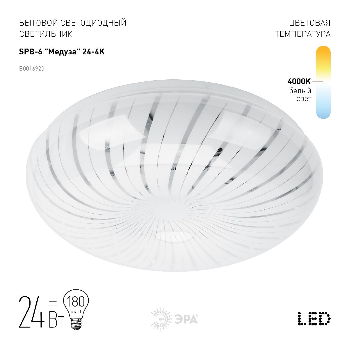 Потолочный светильник Эра SPB-6-24-4K (A) Б0016923 в Санкт-Петербурге
