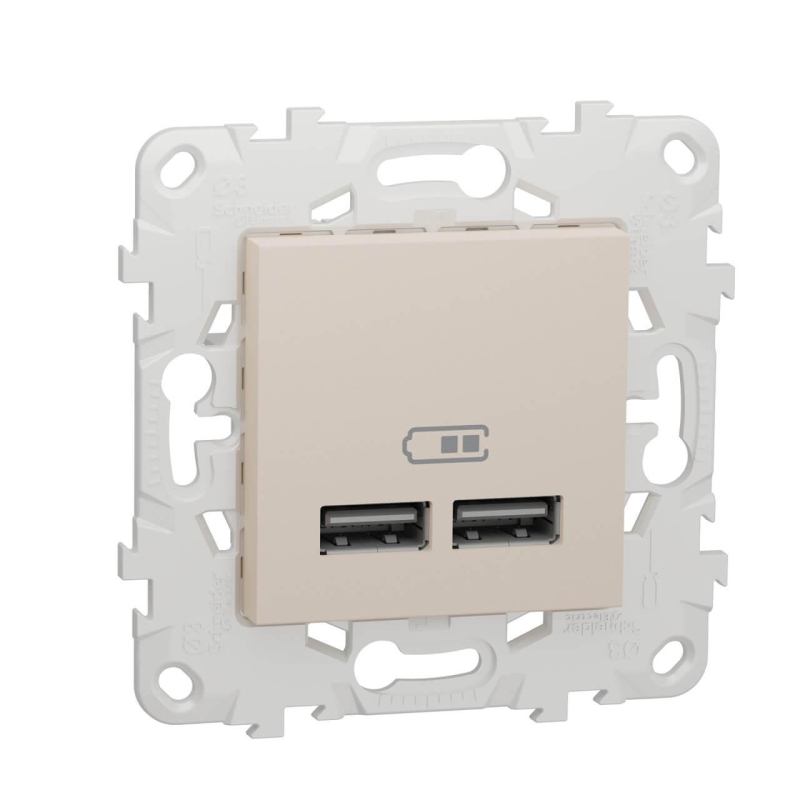 Розетка компьютерная USBx2 Schneider Electric Unica New NU541844 в Санкт-Петербурге