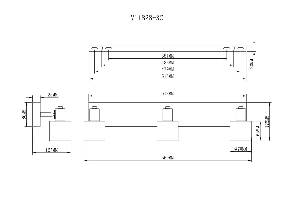 Спот Moderli Malet V11828-3C в #REGION_NAME_DECLINE_PP#