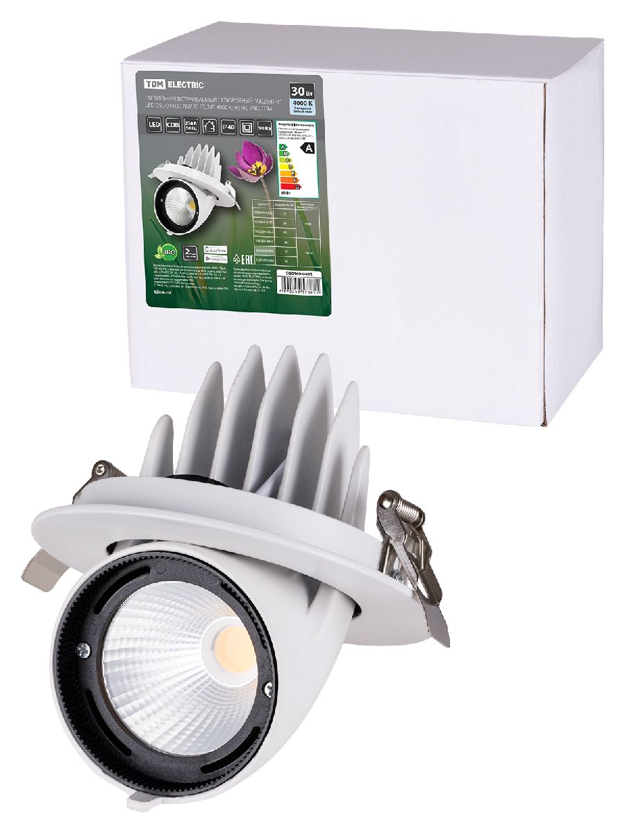Встраиваемый светодиодный светильник TDM Electric Акцент-1DSL-01-030-NW SQ0369-0404 в Санкт-Петербурге