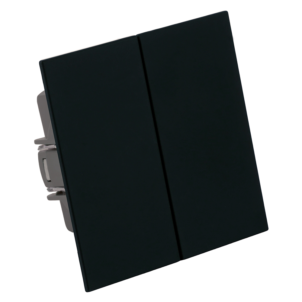 Переключатель 2-клавишный (механизм) Stekker Мия 250В 10А RSW10-3107-05 черный бархат 50448 в Санкт-Петербурге