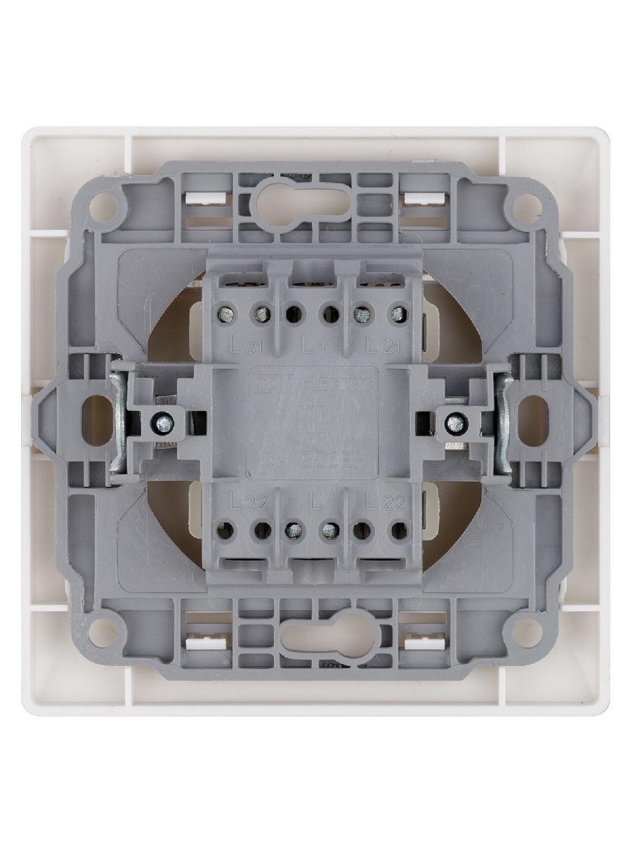 Выключатель двухклавишный с подсветкой Ильмень TDM Electric SQ1823-0004 в Санкт-Петербурге