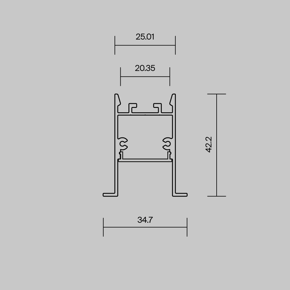 Алюминиевый профиль встраиваемый скрытого монтажа Maytoni Led Strip ALM-3542-B-2M 632015 в Санкт-Петербурге