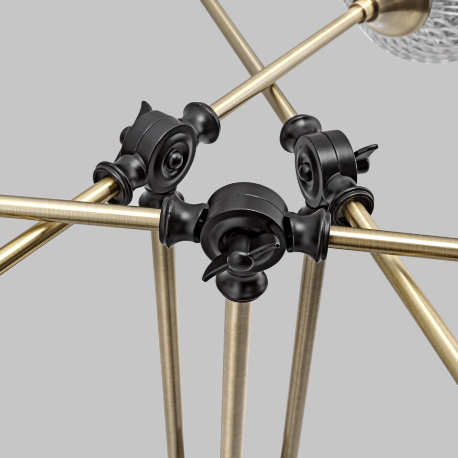 Потолочная люстра IMEX MD.5299-6-S-AB+BK в #REGION_NAME_DECLINE_PP#