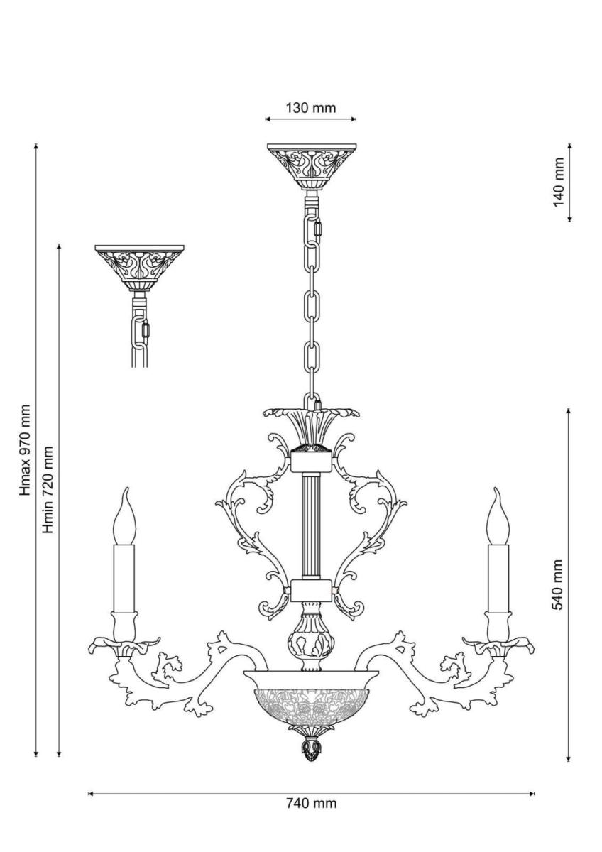 Подвесная люстра Lucia Tucci Firenze 1780.8.2 Antique Gold в Санкт-Петербурге