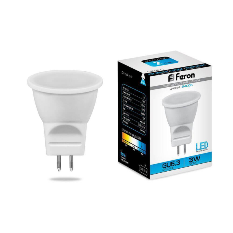 Лампа светодиодная Feron G5.3 3W 6400K матовая LB-271 25553 в #REGION_NAME_DECLINE_PP#