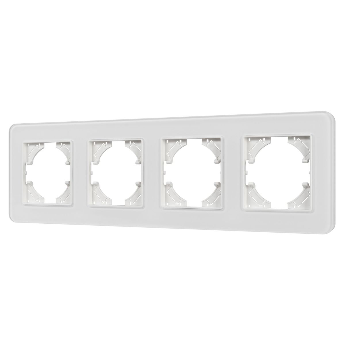 Рамка на 4 поста стеклянная Arlight FRM-OMALI-SFGS-4-WH 049716 в Санкт-Петербурге