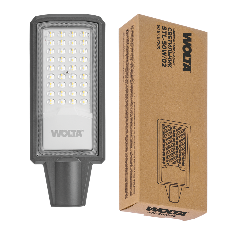 Уличный консольный светильник WOLTA STL-50W/02 50Вт 5700К IP65 5000лм в Санкт-Петербурге