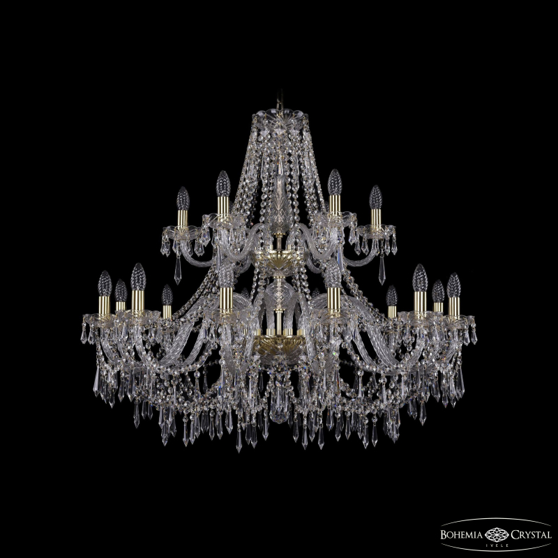 Подвесная люстра Bohemia Ivele Crystal 1403/12+6/360/2d G в Санкт-Петербурге