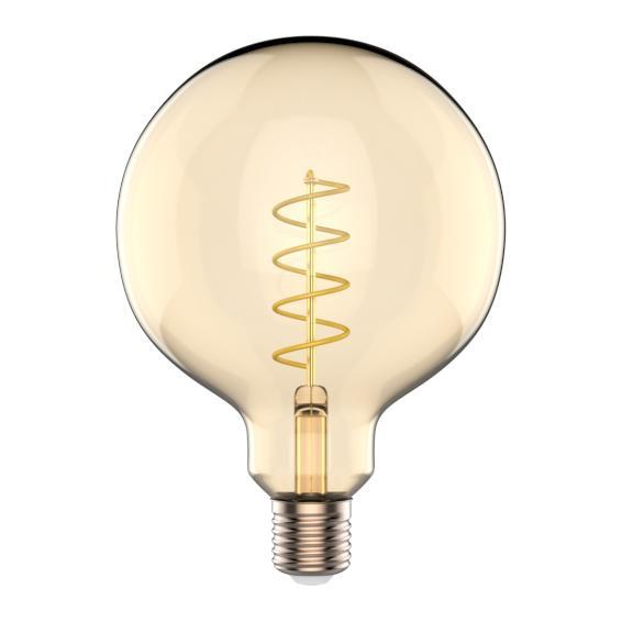 Лампа светодиодная филаментная Gauss E27 5,5W 2200K шар золотой 1111246 в Санкт-Петербурге