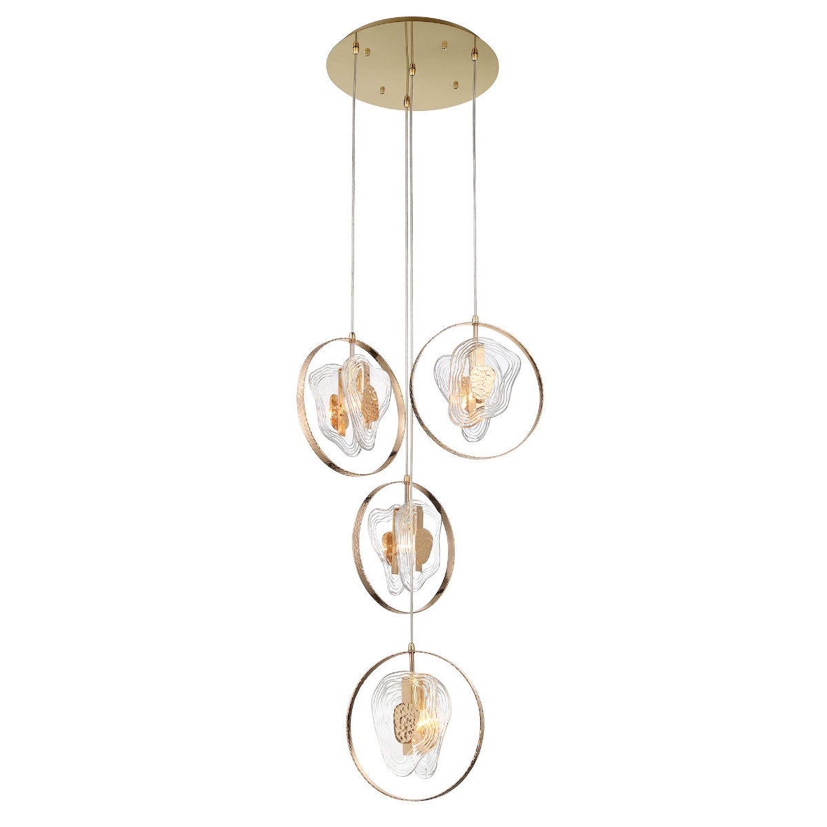 Подвесной светильник Delight Collection Cowley P60669-4 gold/clear в Санкт-Петербурге