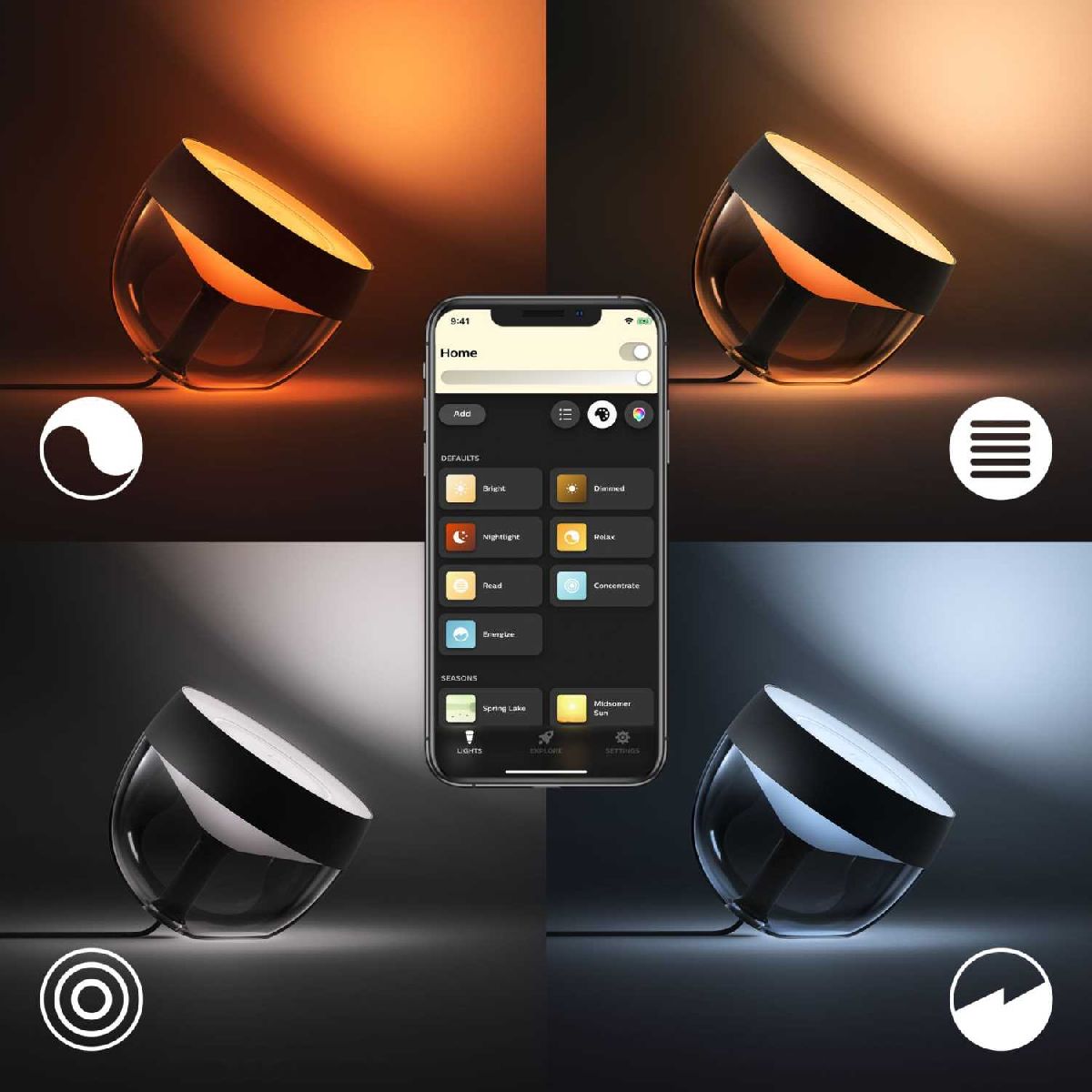 Умная настольная лампа Philips Hue Iris gen4 EU/UK black 929002376201 в Санкт-Петербурге