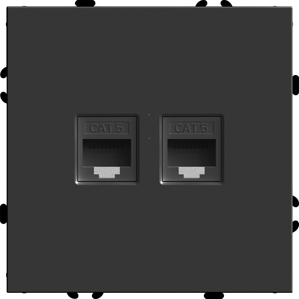 Розетка компьютерная 2-местная RJ-45 Stekker RST00-5111-05 Эмили 49848 в Санкт-Петербурге