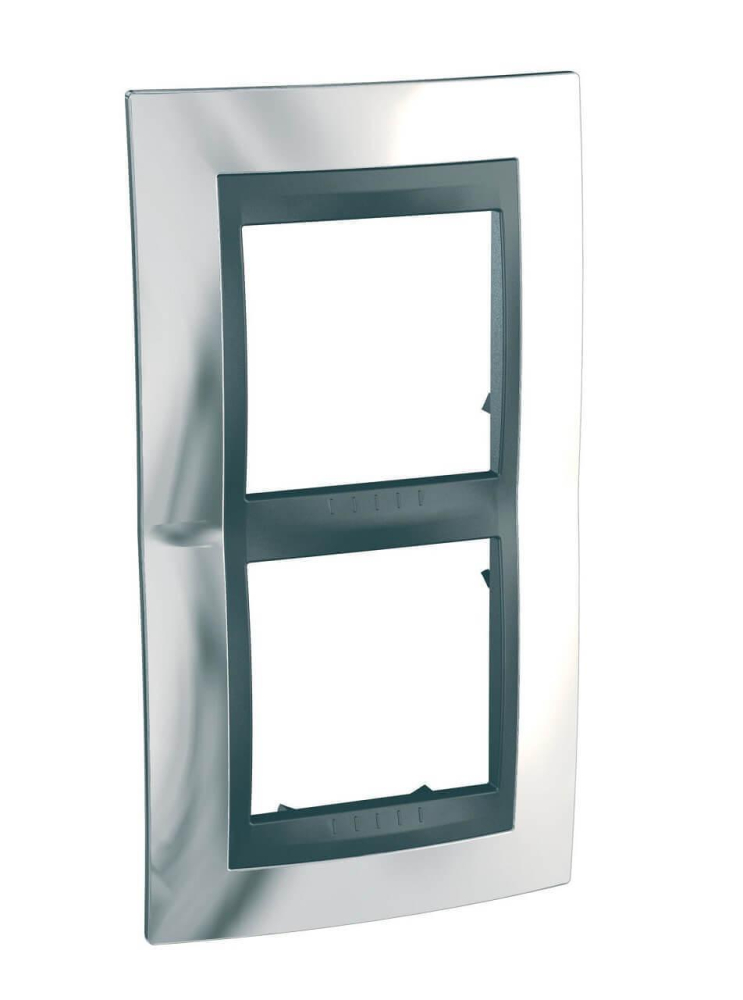 Рамка 2-постовая вертикальная Schneider Electric Unica Top MGU66.004V.210 в Санкт-Петербурге