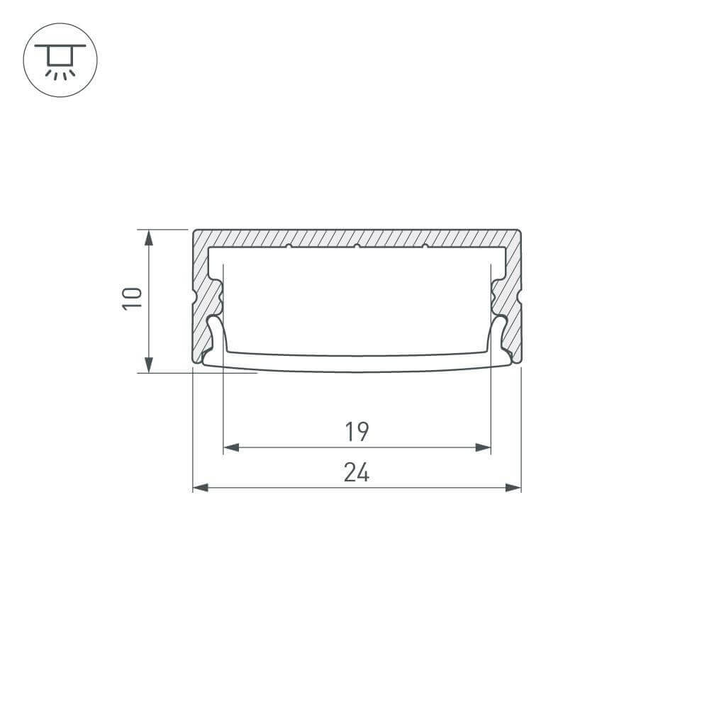 Профиль Arlight ARH-WIDE-H10-2000 ANOD 016142 в Санкт-Петербурге