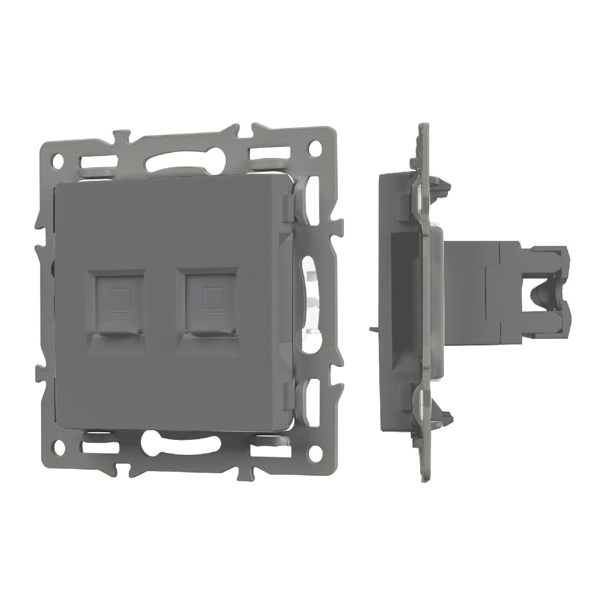 Механизм компьютерной розетки двойной Arlight SCT-MPC2-PL-GR (RJ-45, CAT6) 045338 в Санкт-Петербурге