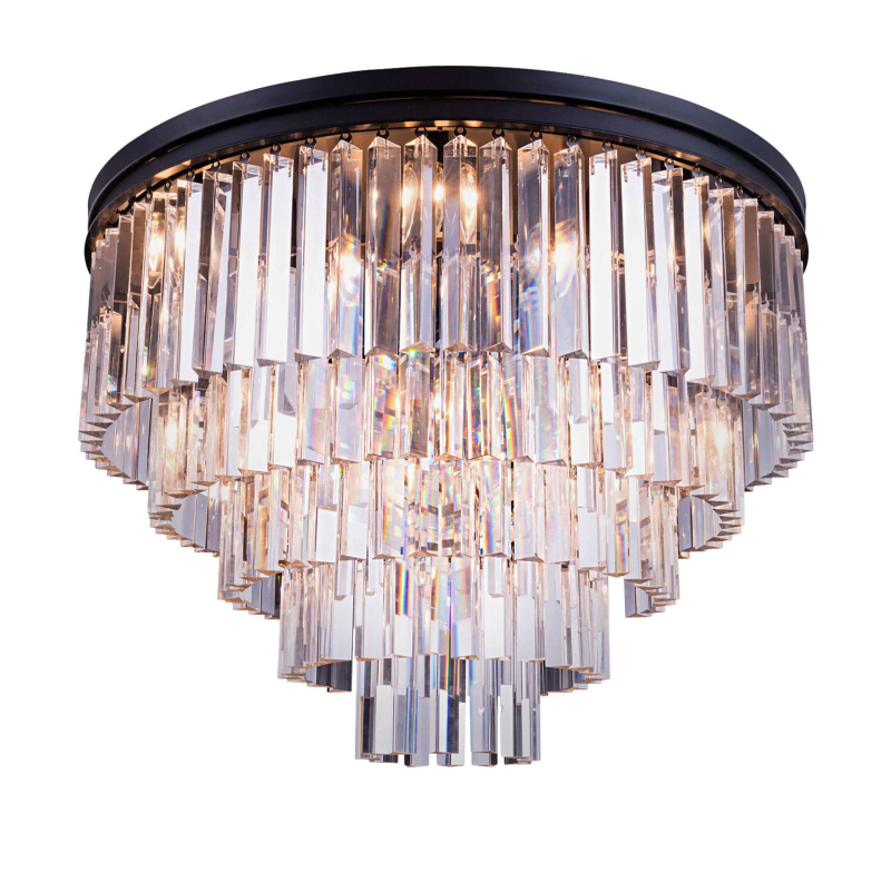 Потолочная люстра Delight Collection 1920s Odeon KR0387C-10A/P black/clear в Санкт-Петербурге