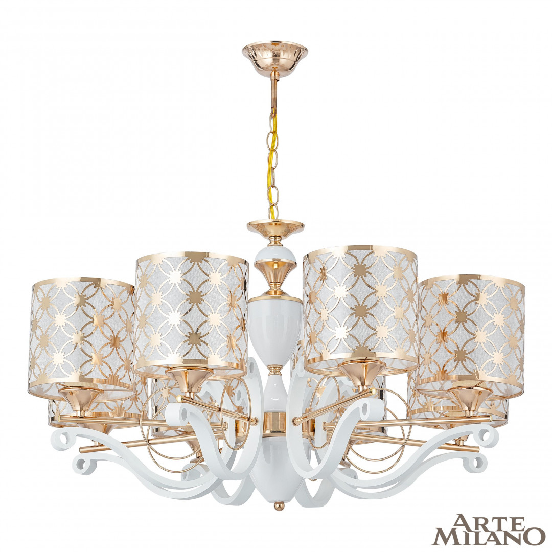 Подвесная люстра Arte Milano Florentia-3097 303097/8 Wh/Gd в Санкт-Петербурге