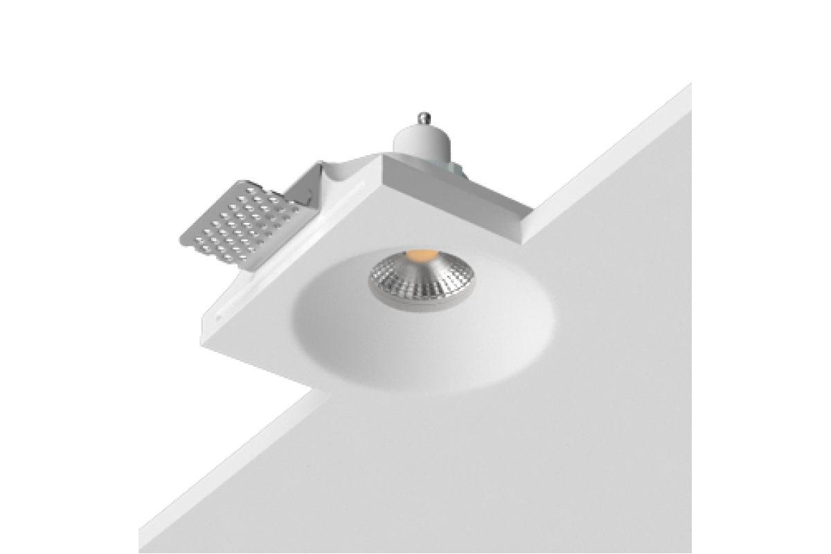 Встраиваемый гипсовый светильник Ledron LUMI SQ1 112x112 D80 MR16 00000019470 в #REGION_NAME_DECLINE_PP#