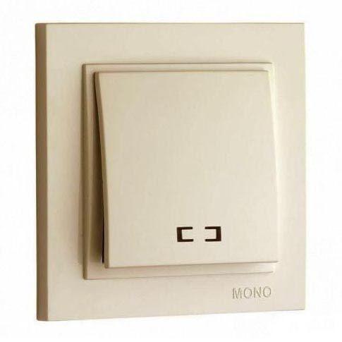 Выключатель одноклавишный с подсветкой Mono Electric Despina 10А 250В крем 102-170025-101 в Санкт-Петербурге