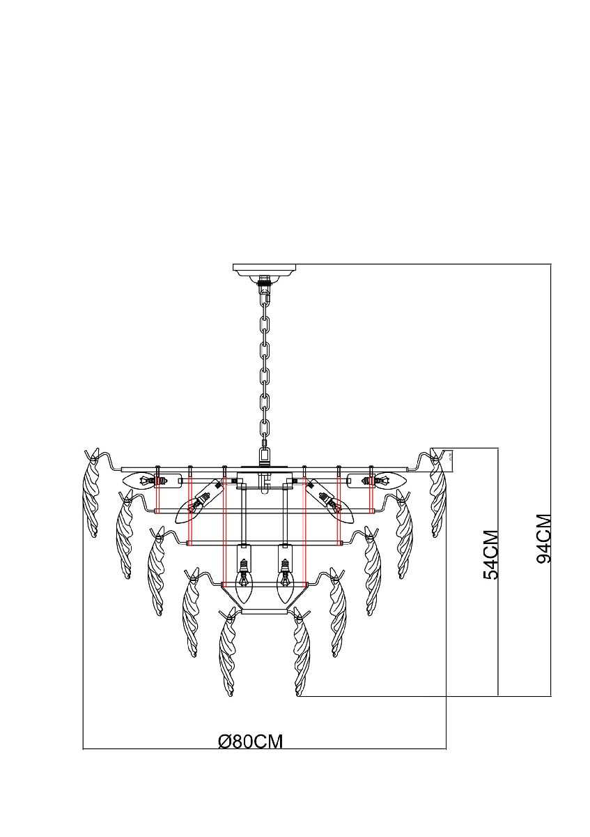 Подвесная люстра Arte Lamp Lilly A4070LM-12GO в Санкт-Петербурге