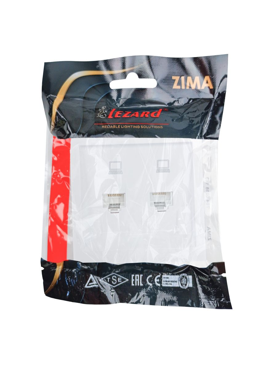 Розетка 2-ая компьютерная Lezard Zima 704-0288-141 в Санкт-Петербурге