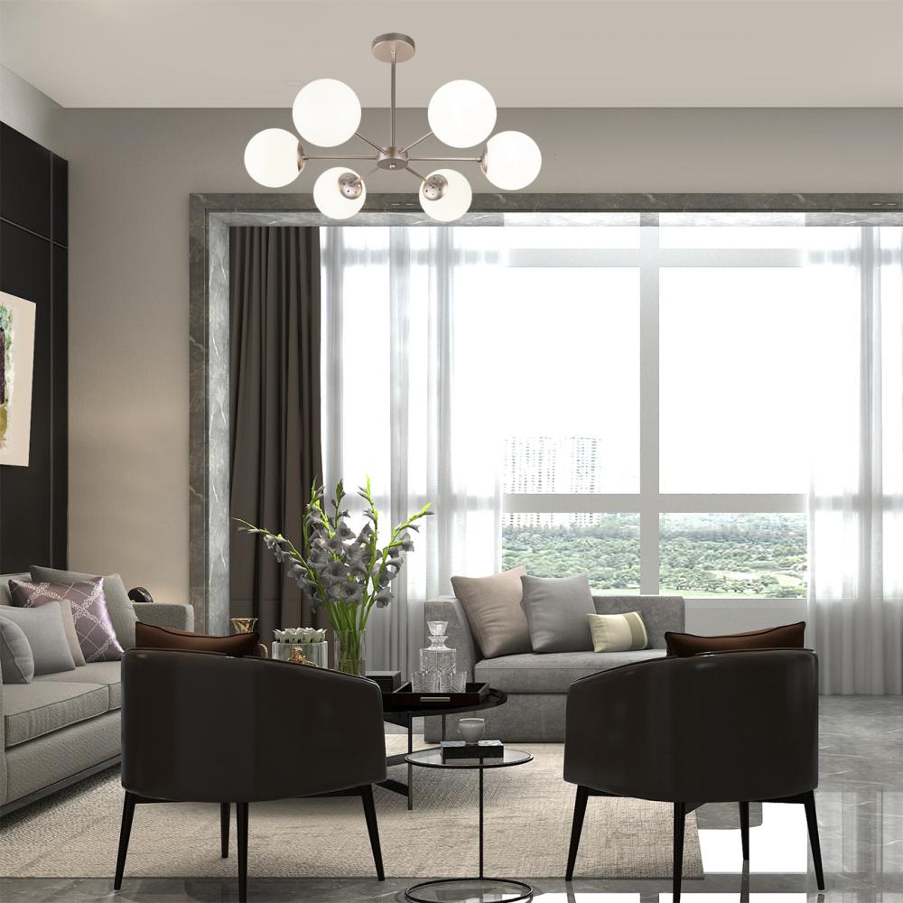 Люстра на штанге Escada Ethereal 2110/6P Nickel в Санкт-Петербурге