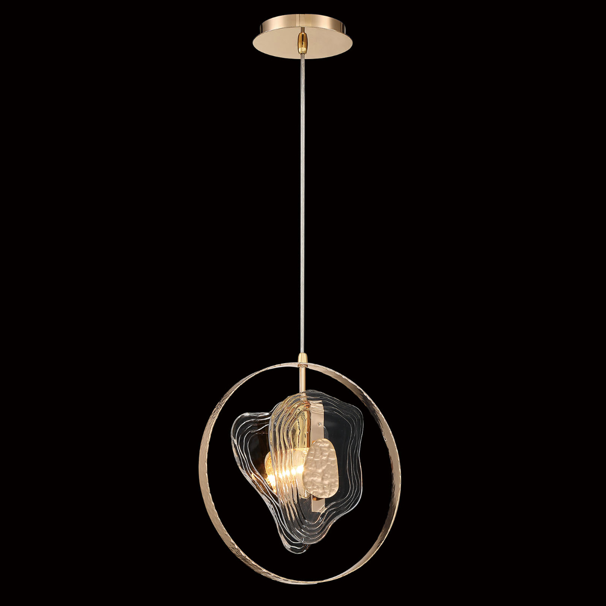 Подвесной светильник DeLight Collection Cowley P60669-1 gold/clear в Санкт-Петербурге