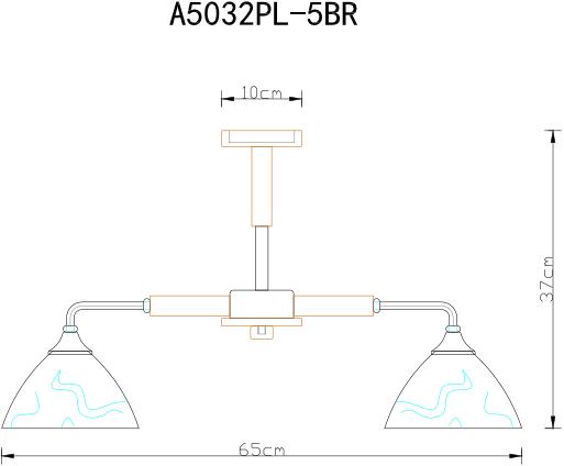 Люстра на штанге Arte Lamp Matthew A5032PL-5BR в #REGION_NAME_DECLINE_PP#