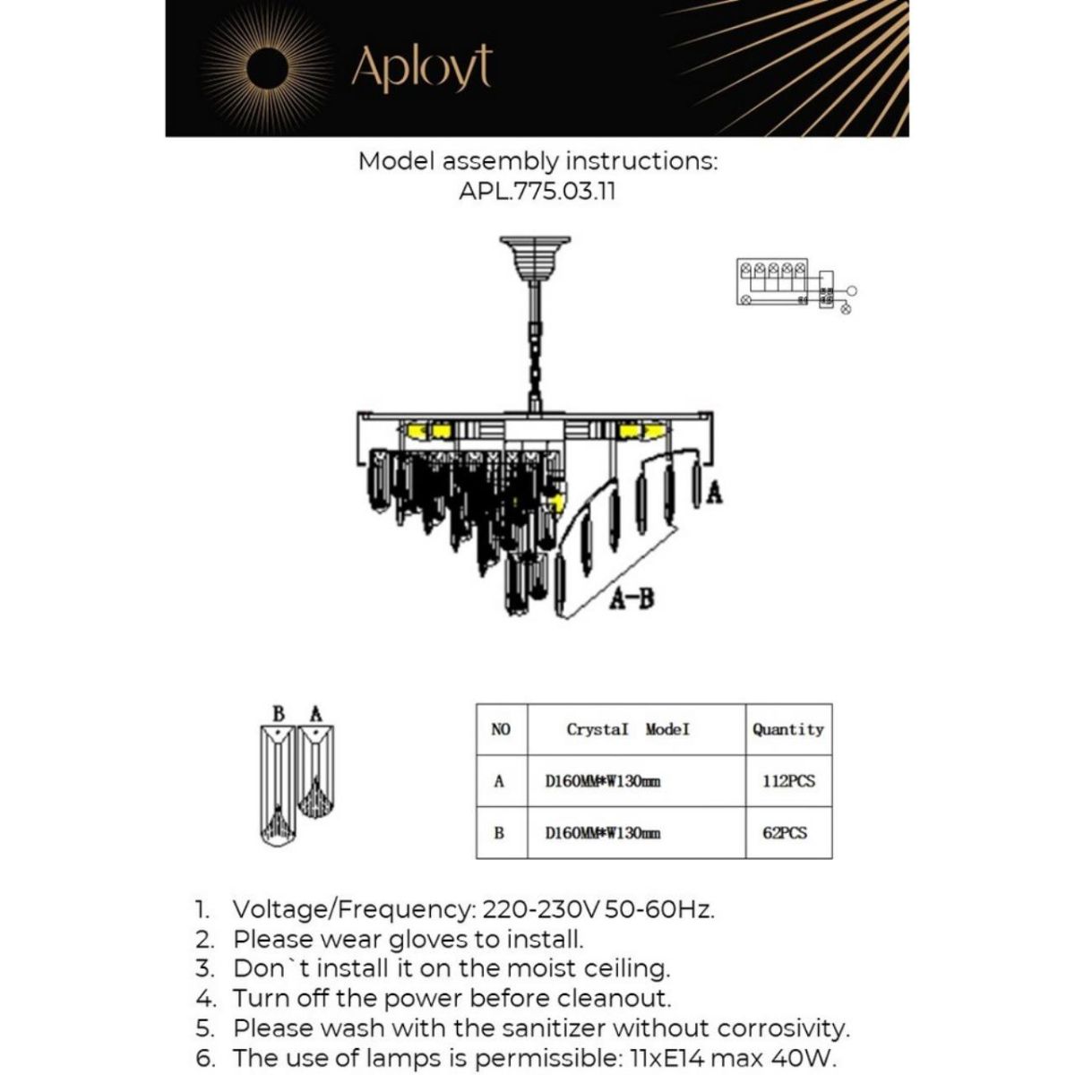 Подвесная люстра Aployt Matylda APL.775.03.11 в Санкт-Петербурге