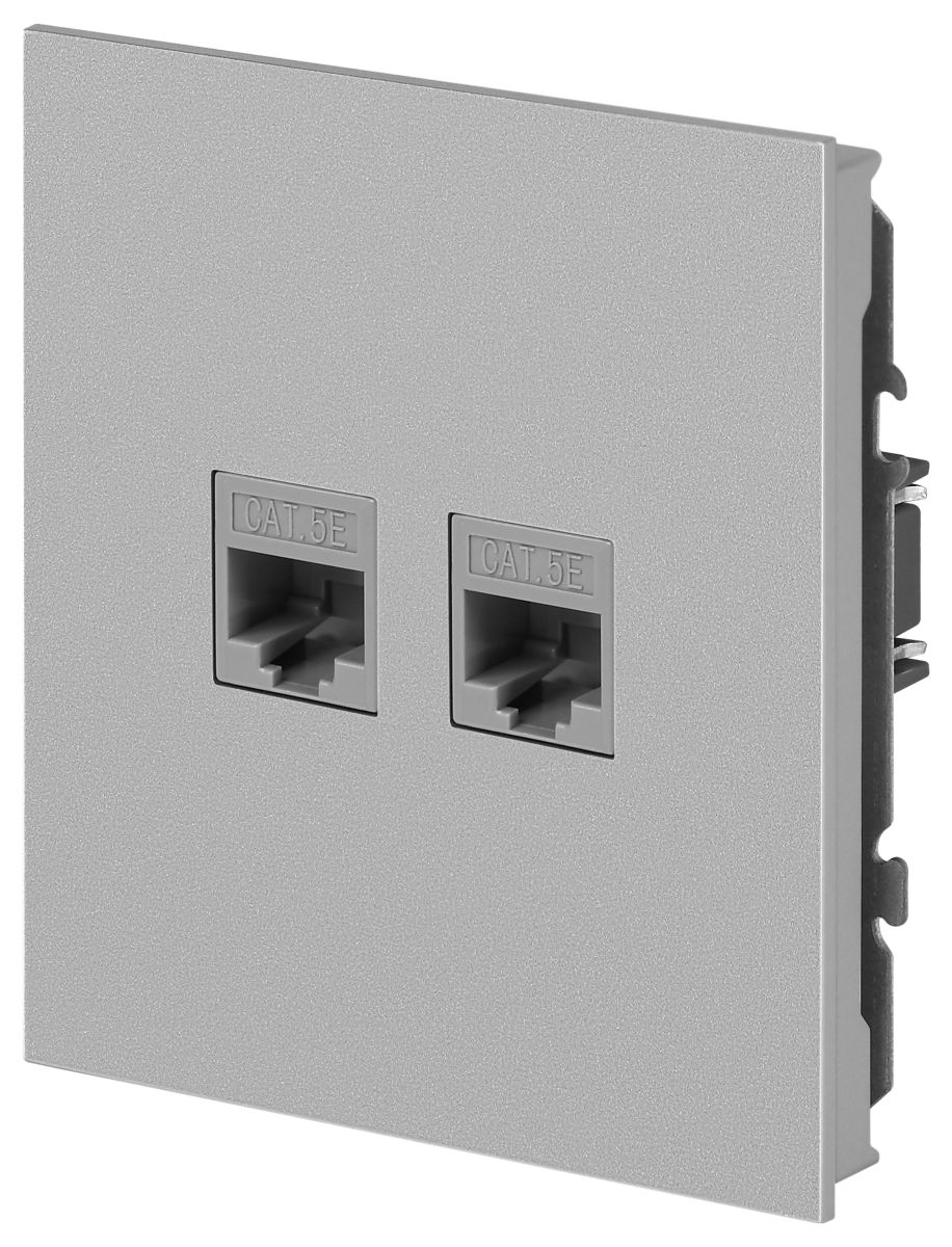 Розетка Эра Arktik 16-3108-03 информационная двойная 2XRJ45 алюминий Б0070486 в Санкт-Петербурге