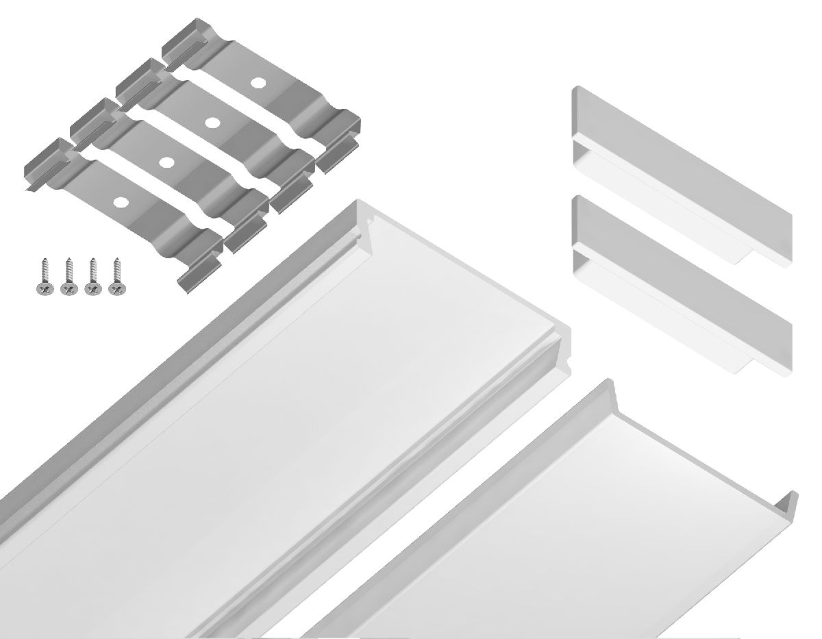 Алюминиевый накладной профиль Ambrella Light Alum Profile GP1800WH в Санкт-Петербурге