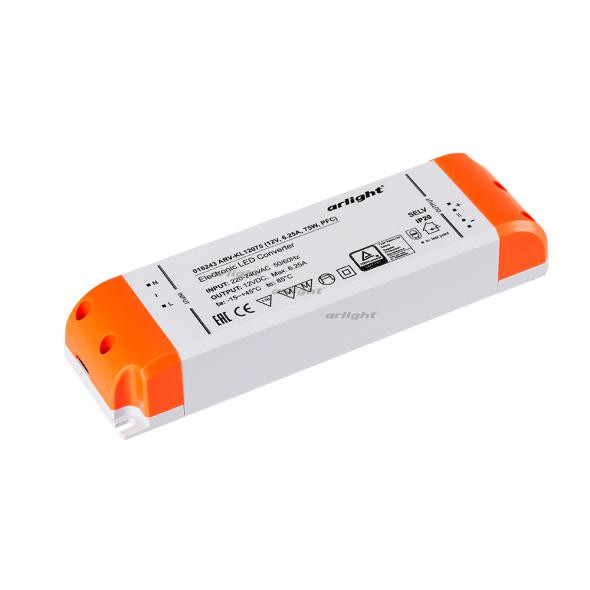 Блок питания Arlight ARV-KL12075 (12V, 6.25A, 75W, PFC) 016243 в Санкт-Петербурге