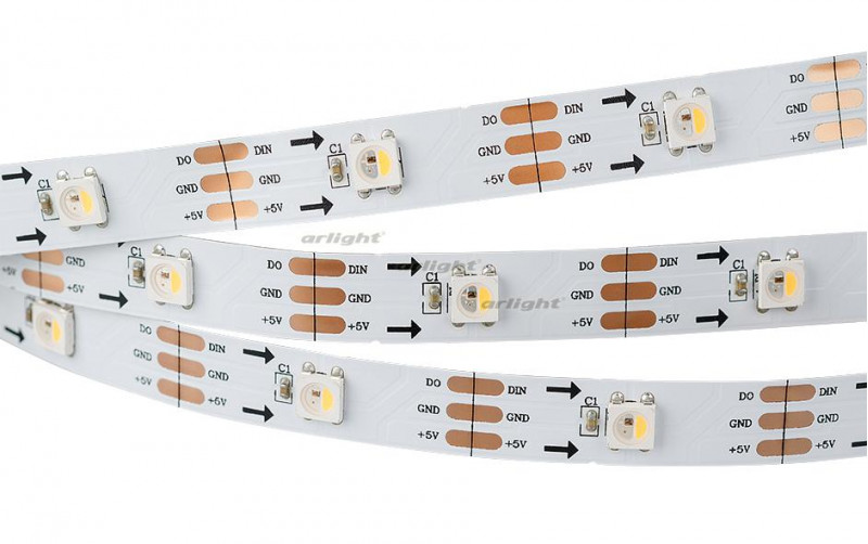 Светодиодная лента Arlight SPI 2-5000-AM 5V RGB-Warm (5060,150 LED x1) 021695 в Санкт-Петербурге