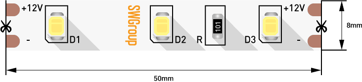 Светодиодная лента SWG SWG260-12-4.8-NW-M 007260 в Санкт-Петербурге