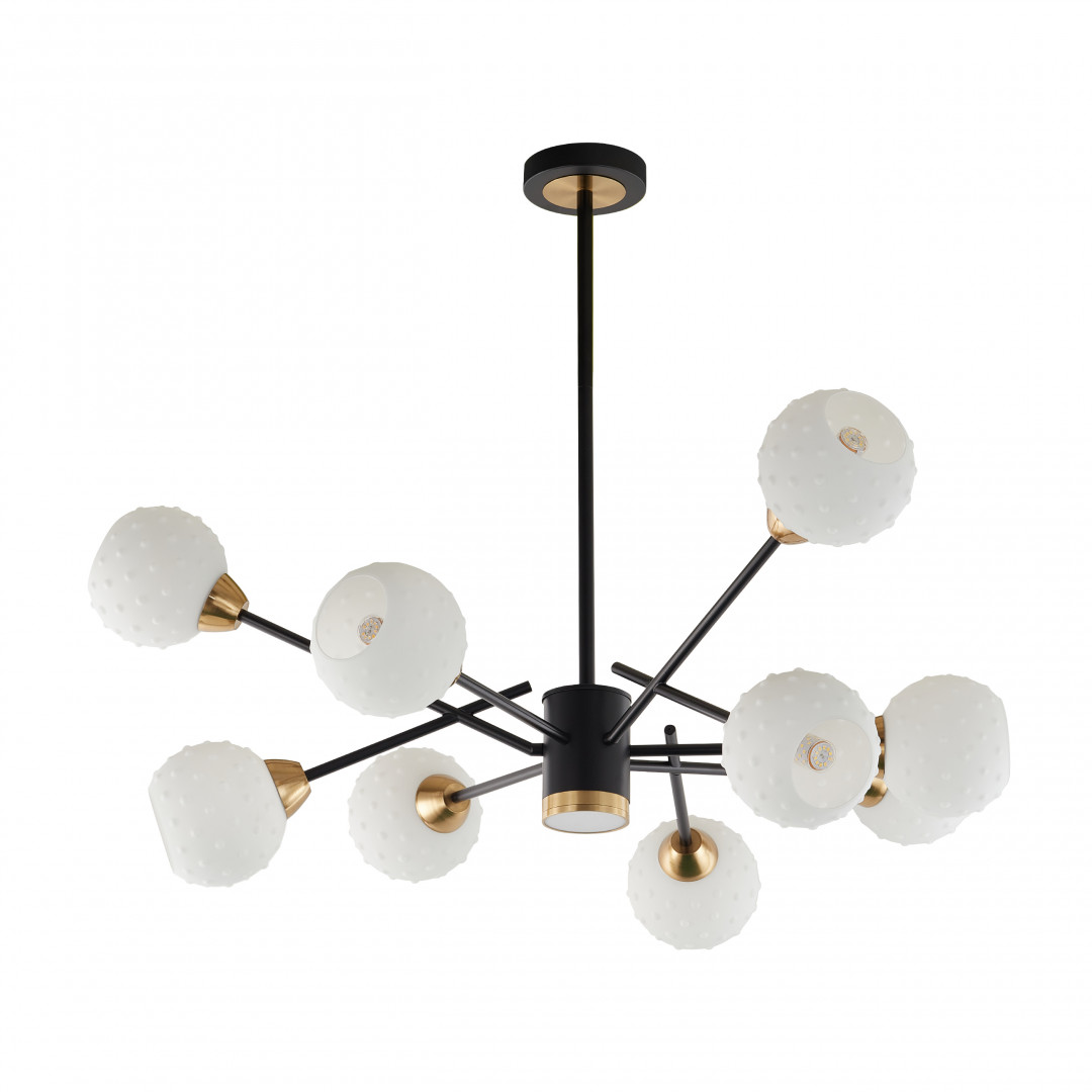 Люстра на штанге Arte Milano Neapolis 278408/8+1 BK/GD в #REGION_NAME_DECLINE_PP#