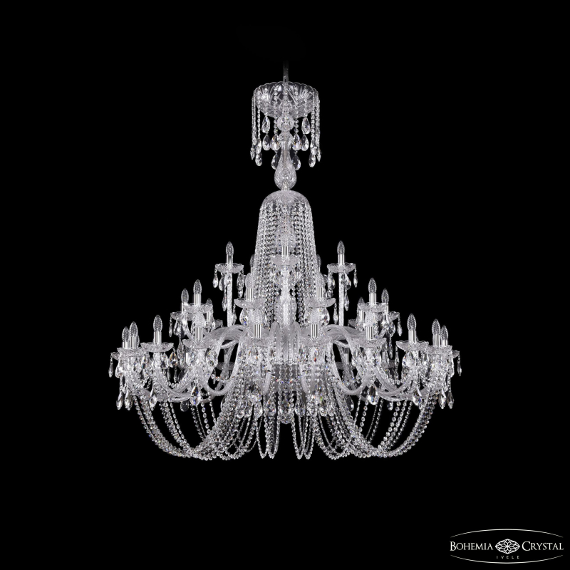 Подвесная люстра Bohemia Ivele Crystal 1402/20+10+5/530/XL-165 Ni в Санкт-Петербурге