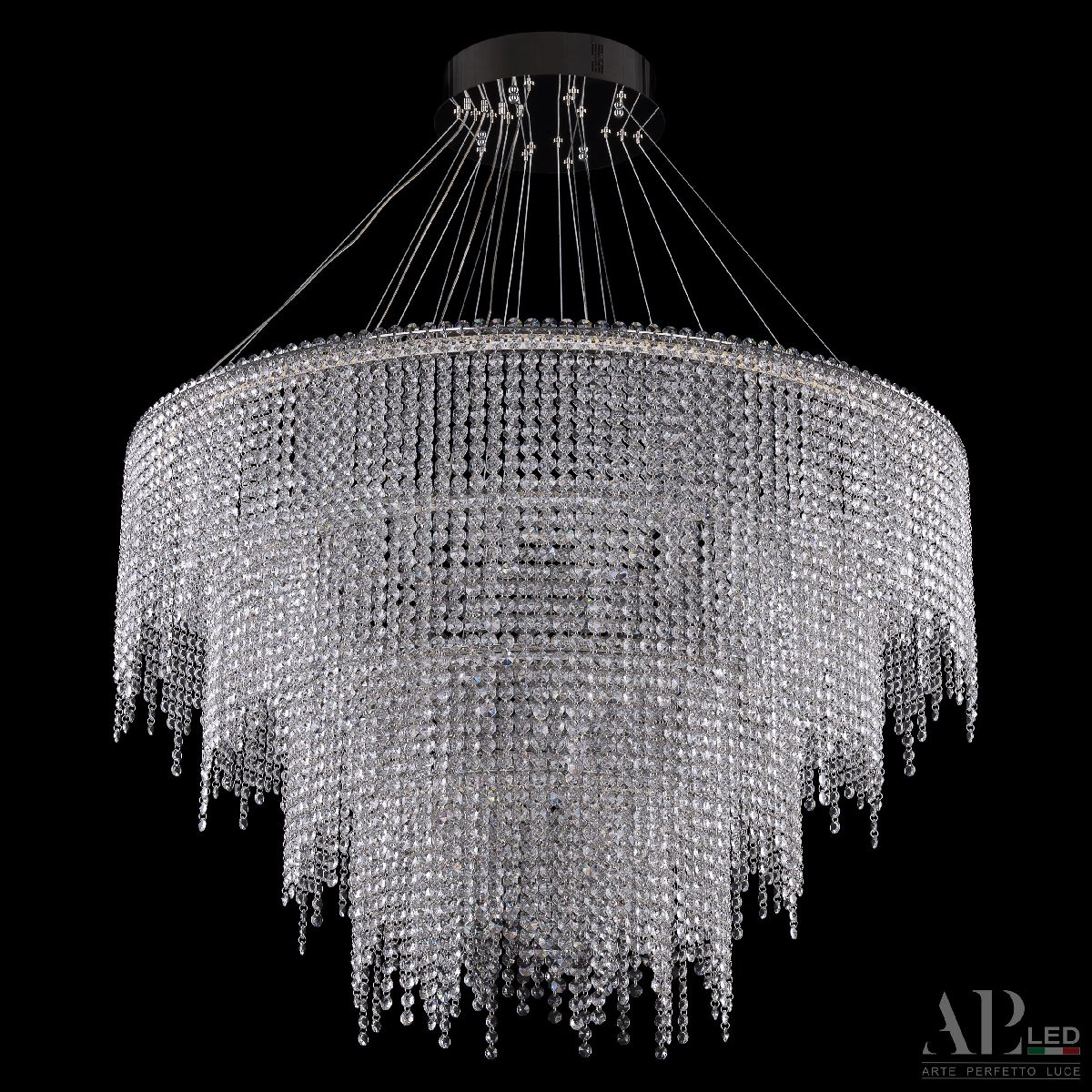 Каскадная люстра Arte Perfetto Luce Sicilia SH02.93.4D.B.Ni.4000 в Санкт-Петербурге