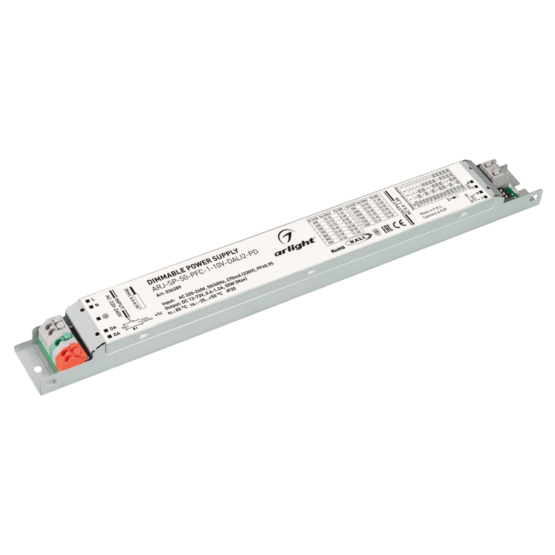Блок питания Arlight ARJ-SP-50-PFC-1-10V-DALI2-PD (50W, 12-73V, 0.6-1.2A) 036289 в Санкт-Петербурге