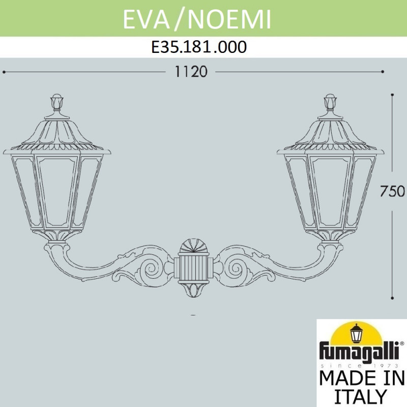 Уличный настенный светильник Fumagalli E35.181.000.WYH27 в #REGION_NAME_DECLINE_PP#