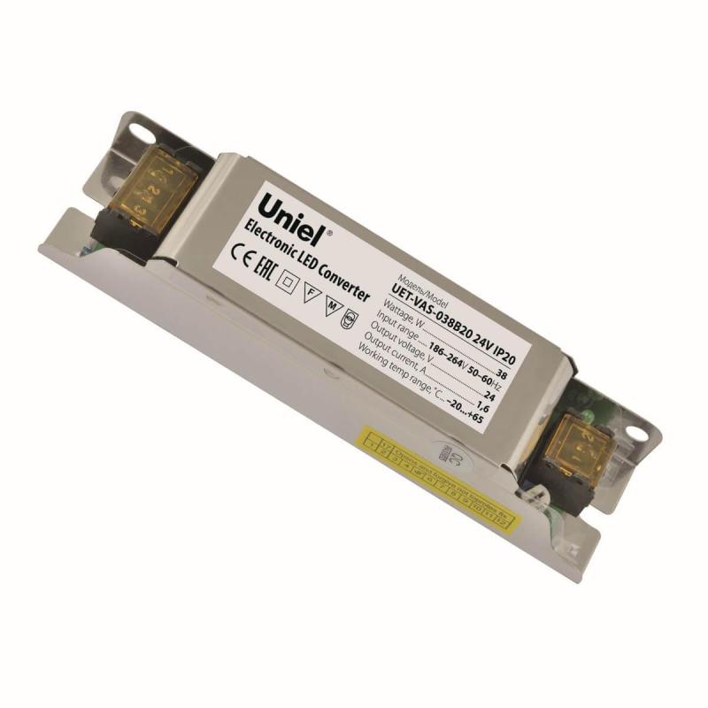 Блок питания (UL-00002427) Uniel 24V 38W IP20 1,6A UET-VAS-038B20 24V IP20 в #REGION_NAME_DECLINE_PP#