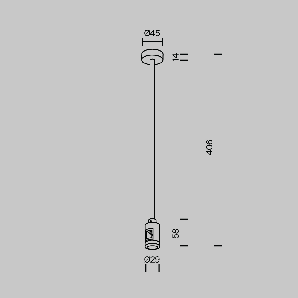 Крепление потолочное с вводом питания Maytoni Flarity TRA158C-BL1-B в Санкт-Петербурге