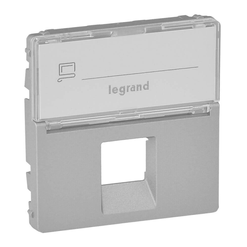 Лицевая панель Legrand Valena Life розетки телефонной RJ-11/Ethernet RJ-45 алюминий 755472 в Санкт-Петербурге