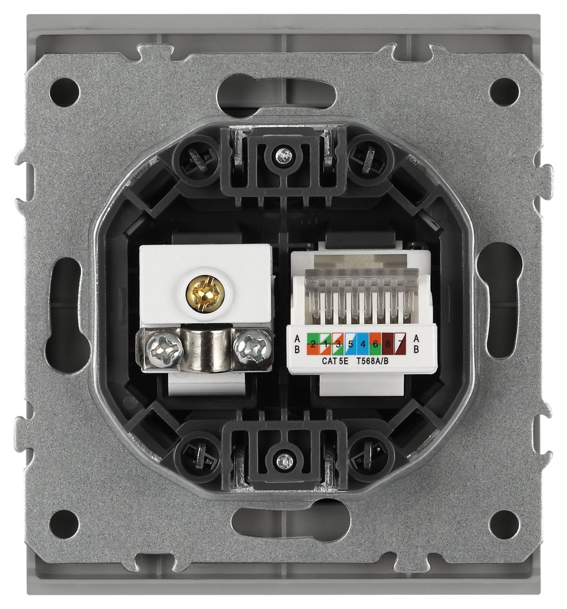 Розетка Эра Arktik 16-3110-03 комбинированная RJ45+TV алюминий Б0070496 в Санкт-Петербурге