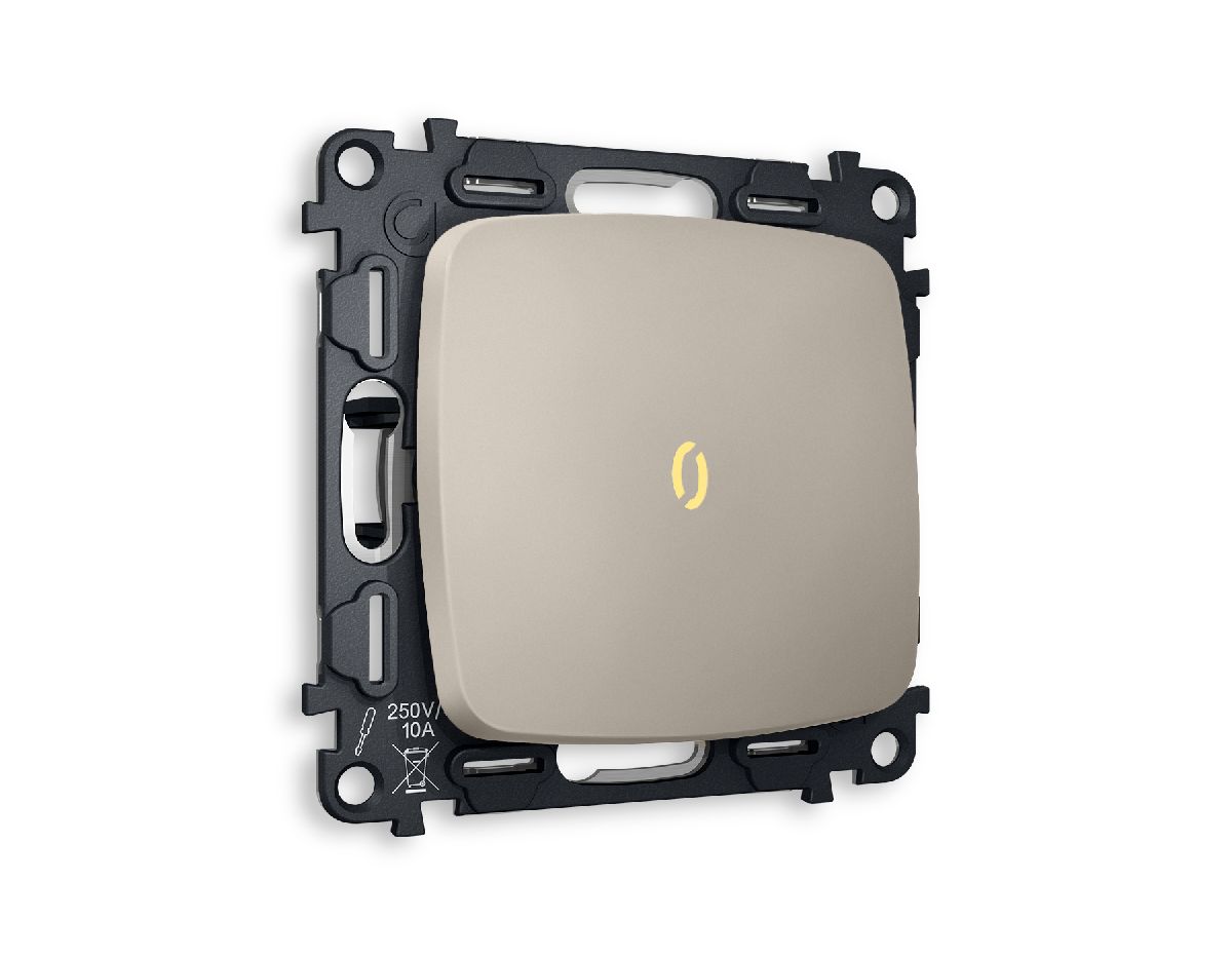 Комплект механизма 1-кл выключателя с подсветкой Ambrella Volt Omega MO362010 в Санкт-Петербурге