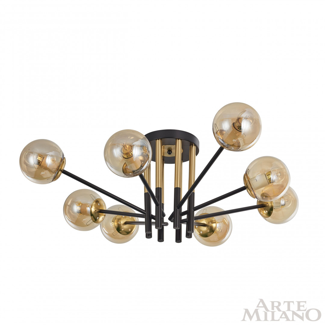Потолочная люстра Arte Milano Neapolis 273708/8 BK/GD в #REGION_NAME_DECLINE_PP#